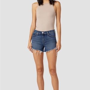 Hudson Gemma Mid-Rise Denim Shorts in Peony Wash